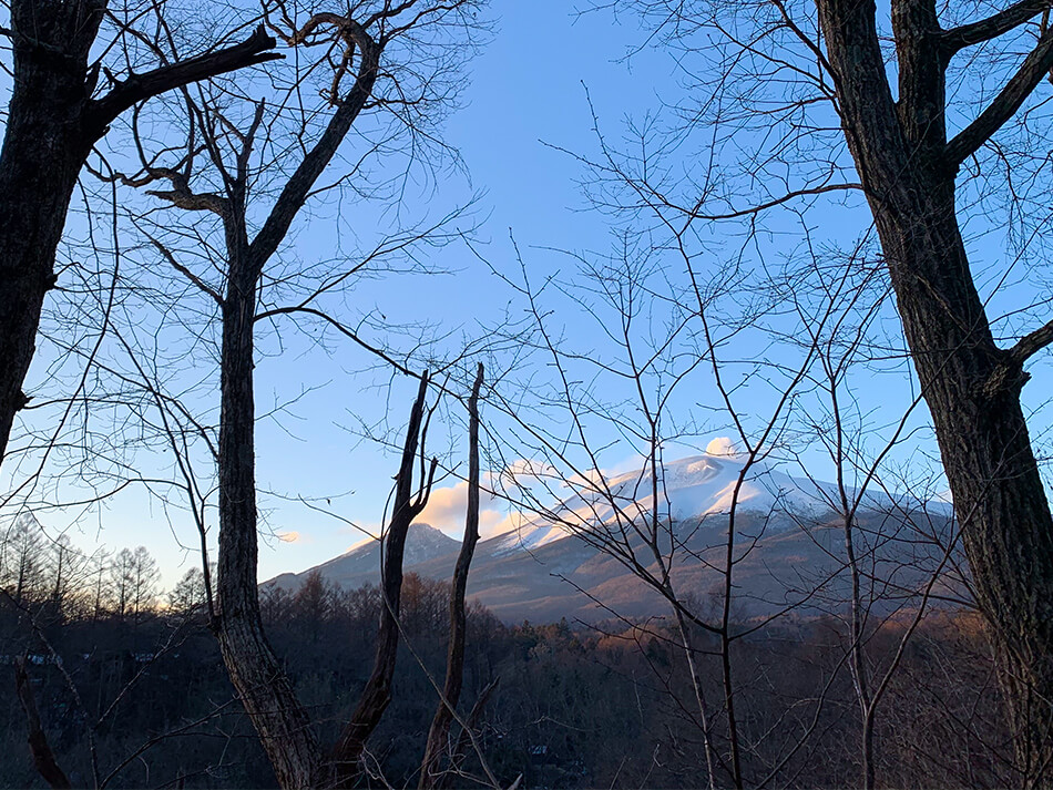 雪化粧の浅間山