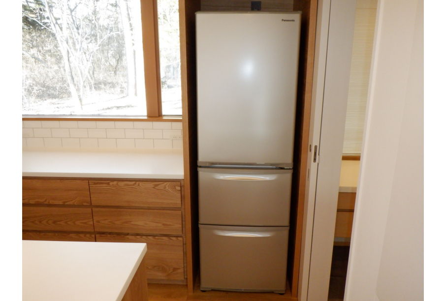 キッチンに設置されたPanasonic冷蔵庫